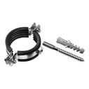 Хомут металл оцинкованный 3/8" (15-19) М8х60 с резиновым уплотнением болтом и дюбелем